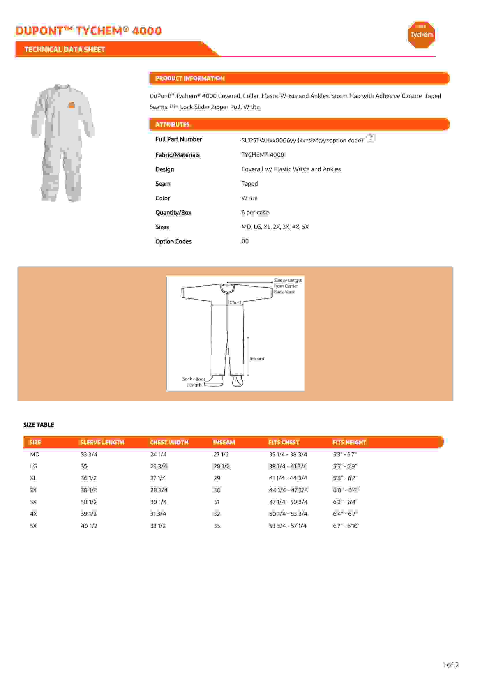 Tychem 4000 Datasheet