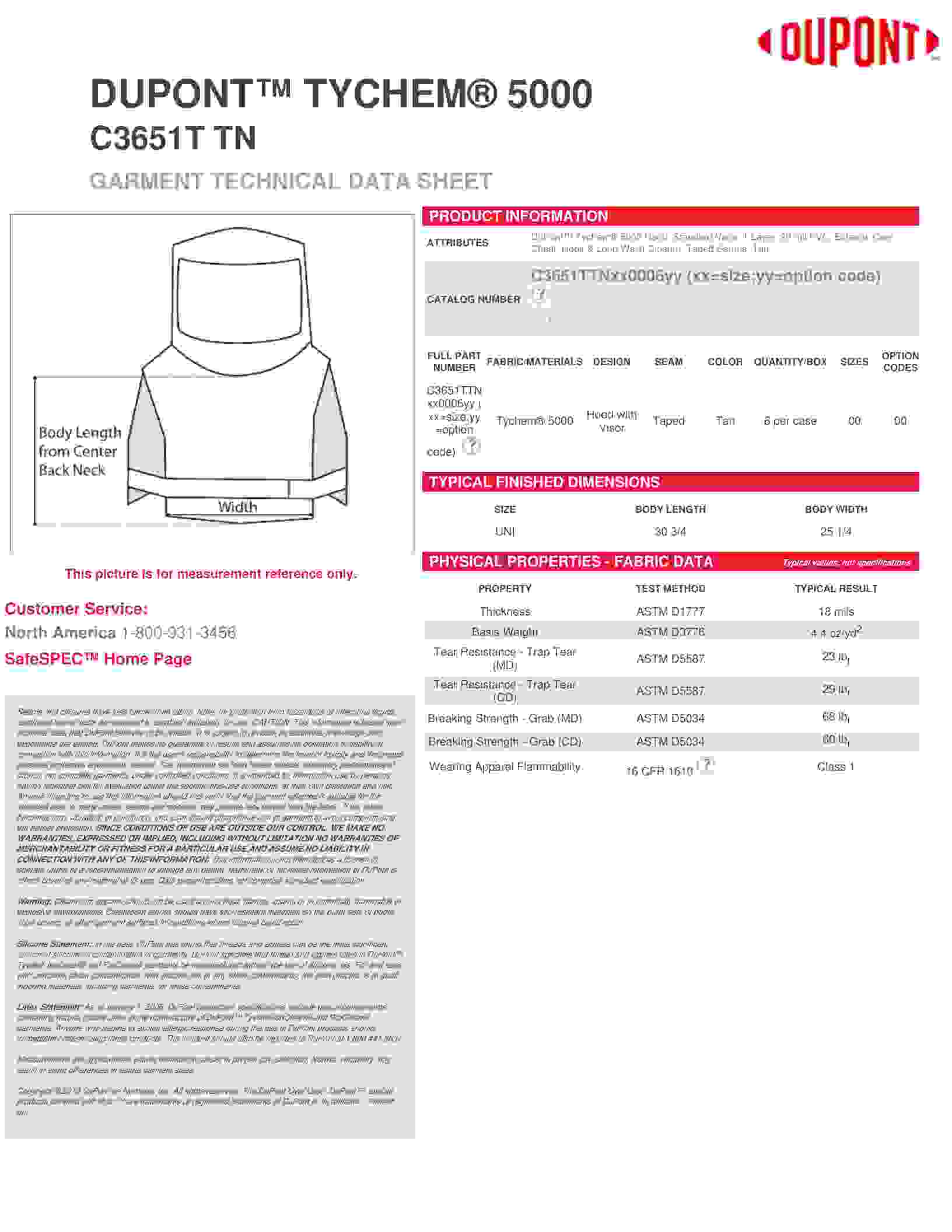 Tychem 5000 Datasheet
