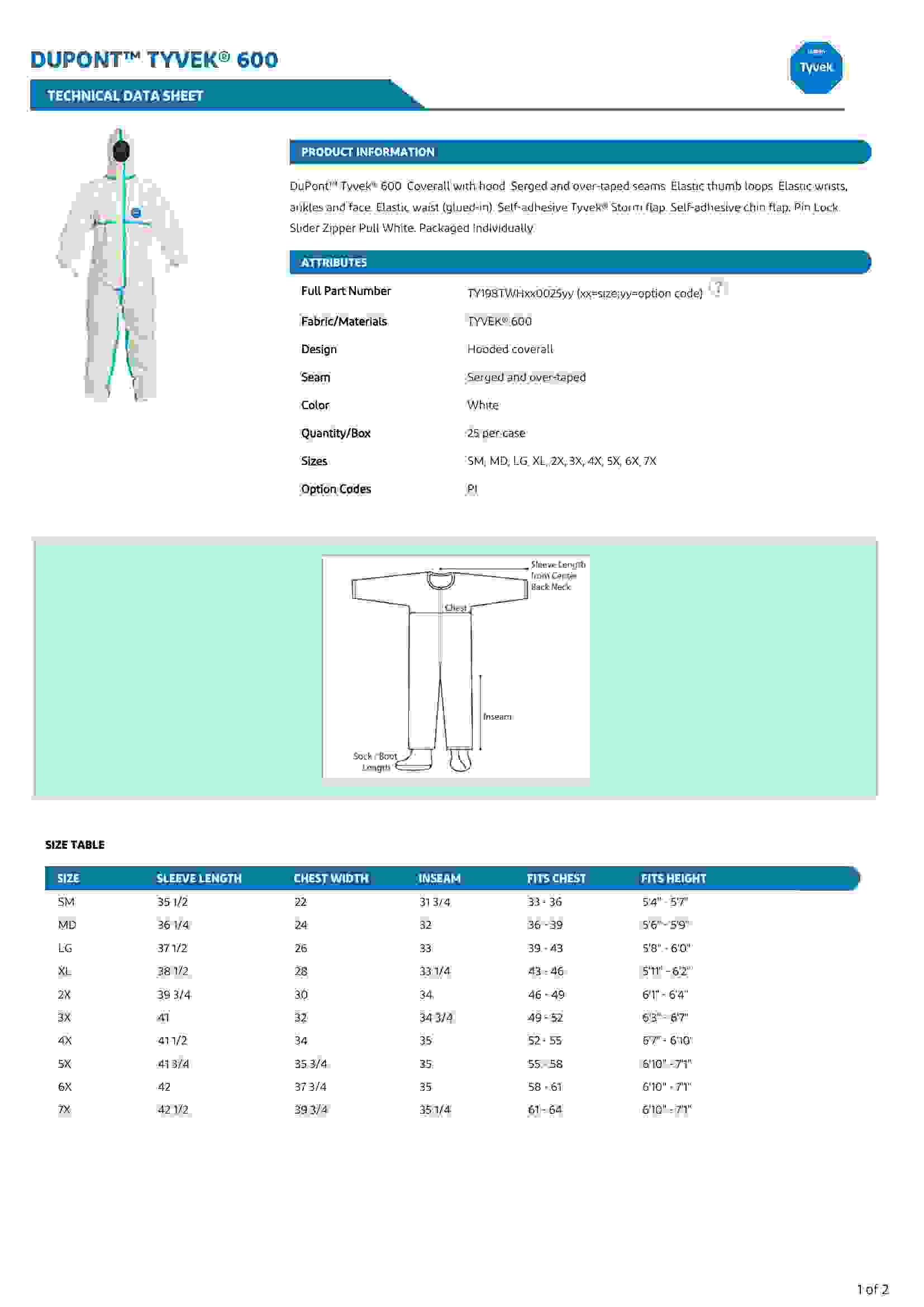 Tyvek 600 Datasheet