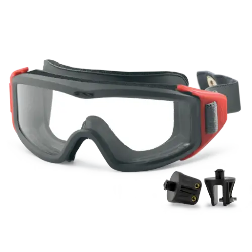 ESS FirePro-1977 EX Goggles – 2-Piece Strap, Snap-On Helmet Mount, NFPA 1977 Compliant