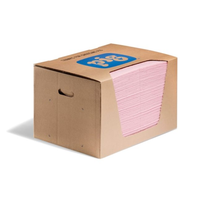 PIG Hazmat Chemical Absorbent Mat in Dispenser Box (MAT354)