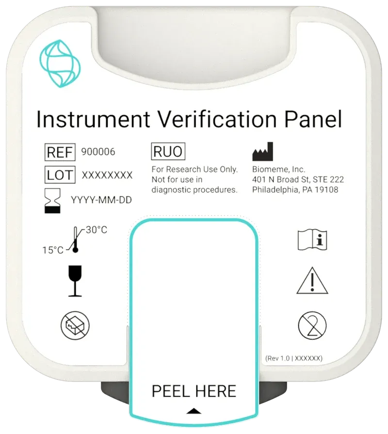 Biomeme/5 Instrument Verification Panel test cartridge