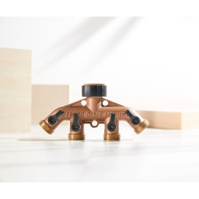 Orbit Manifold 4-Port 3/4" Male, Brass