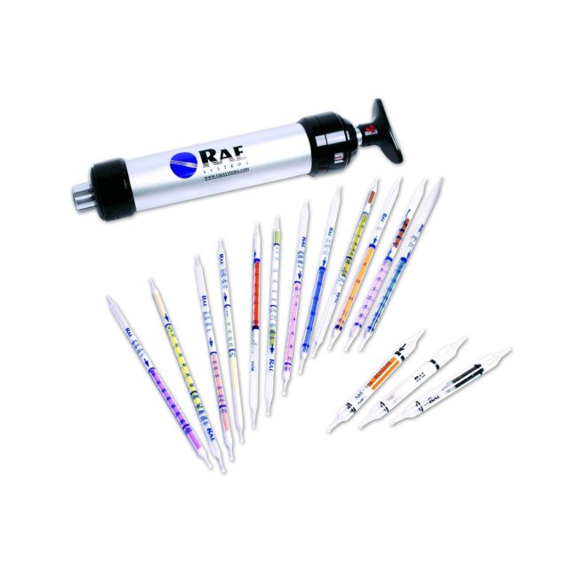 Honeywell LP-1200 piston hand pump with colorimetric gas detection tubes