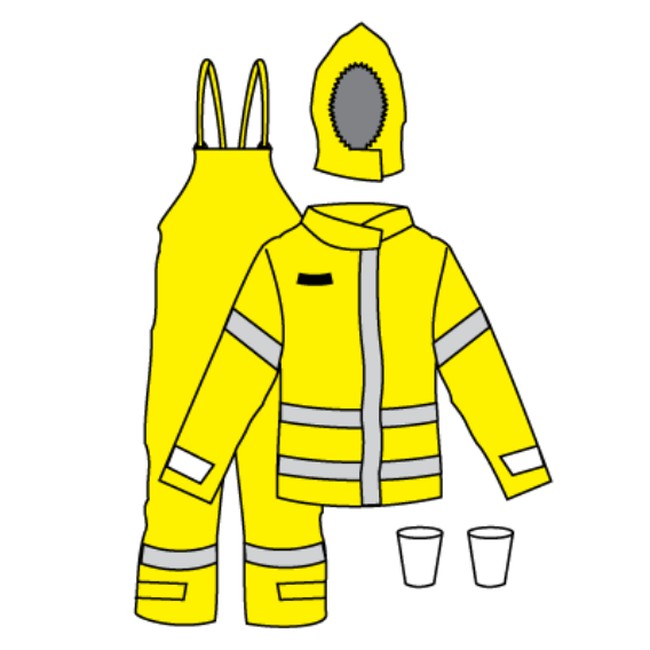 Kappler DuraChem 200 Hi-Vis Multi-Piece Configuration D2H632-9212