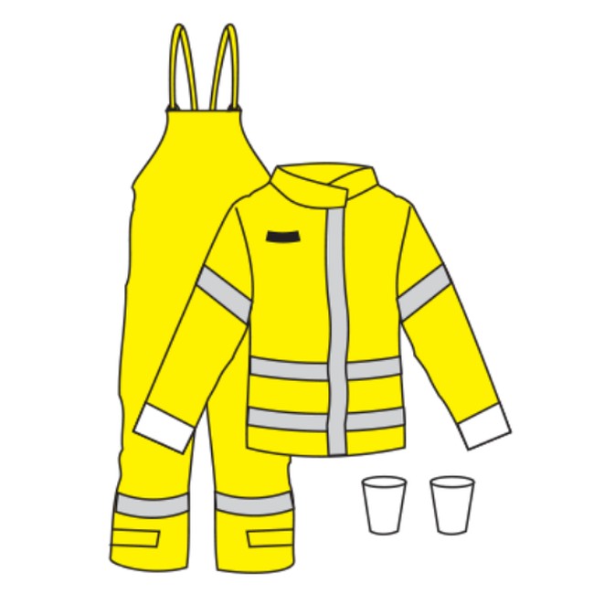 Kappler DuraChem 200 Hi-Vis Multi-Piece Configuration D2H634-9212 CP