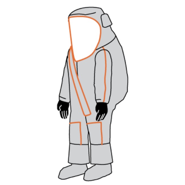 Kappler Frontline 500 Vapor Total Encapsulating Suit F5H582-91