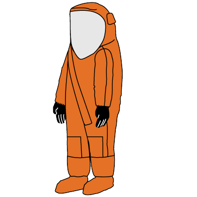 Illustration of the Kappler Zytron 500 Z5H382 Hazmat Model vapor total encapsulating suit