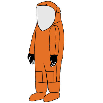 Illustration of the Kappler Zytron 500 Z5H383 Hazmat Model vapor total encapsulating suit