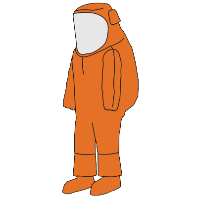 Illustration of the Kappler Zytron 500 Z5H573 splash total encapsulating suit